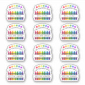 Crayon Stars Beloning Student Motivatie Teacher Sticker (Voorkant)