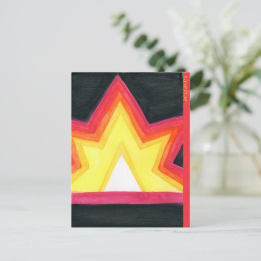 Crayon sterburst briefkaart (Staand voorkant)