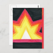 Crayon sterburst briefkaart (Voorkant / Achterkant)