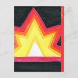 Crayon sterburst briefkaart