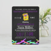 Crayon Teacher Afstuderen Invitation Kaart (Staand voorkant)