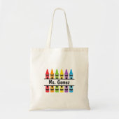 Crayon Teacher's Name Shopping Canvas tas (Voorkant)