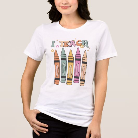 Crayon Values - Een kleurrijke viering van het ond Tri-Blend Shirt (Voorkant)