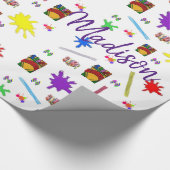 Crayon Wrapping Paper Cadeaupapier (Hoek)