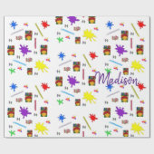 Crayon Wrapping Paper Cadeaupapier (Vlak)