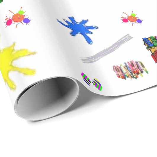 Crayon Wrapping Paper Cadeaupapier (Rol Hoek)