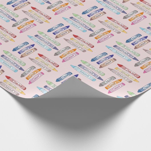 Crayon Wrapping Paper Cadeaupapier (Hoek)