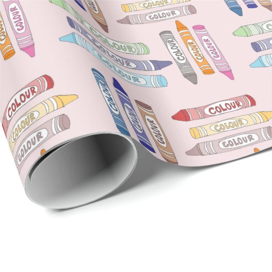 Crayon Wrapping Paper Cadeaupapier (Rol Hoek)