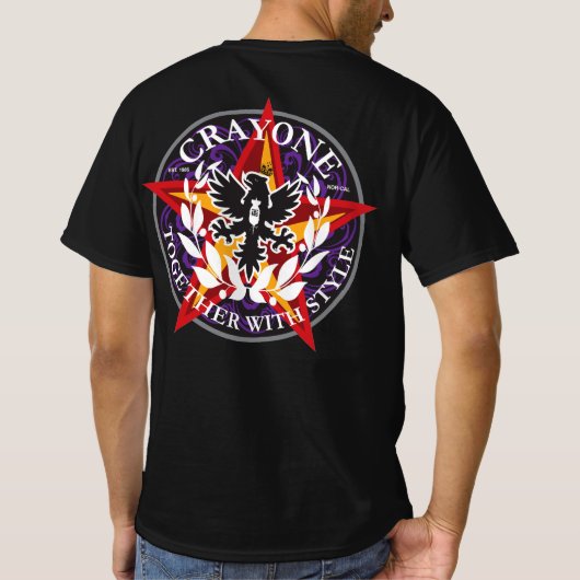 Crayone CrossCan bw logo voor en kleur logo achter T-shirt (Achterkant)