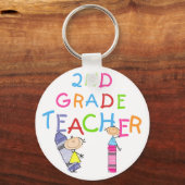 Crayons 2e klas-leraar-overhemden en cadeautjes sleutelhanger (Voorkant)