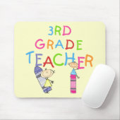 Crayons 3rd Grade Teacher Tshirts en Gifts Muismat (Met muis)