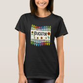 Crayons And Flower Teaching  Educator T-shirt (Voorkant)