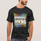 Crayons And Flower Teaching   Educator T-shirt (Voorkant)