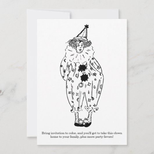  Crayons Box Invitation Kaart (Achterkant)