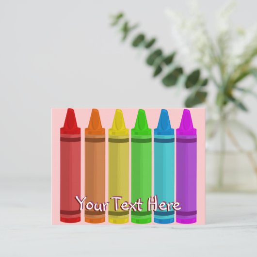 Crayons Briefkaart (Staand voorkant)