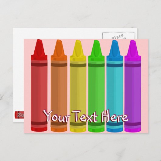 Crayons Briefkaart (Voorkant / Achterkant)