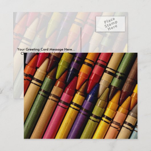 Crayons Briefkaart (Voorkant / Achterkant)