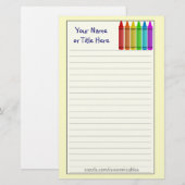 Crayons Briefpapier (Voorkant / Achterkant)