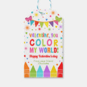 Crayons cadeau label, Valentijnsdag label Cadeaulabel (Voorkant)