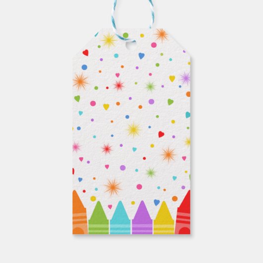 Crayons cadeau label, Valentijnsdag label Cadeaulabel (Achterkant)