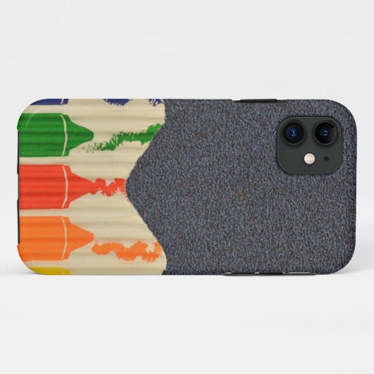Crayons Case-Mate iPhone Case (Achterkant (horizontaal))