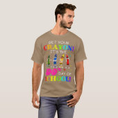 Crayons Dansend haalt je krayon uit de 100e van T-shirt (Voorkant volledig)