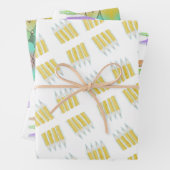 Crayons en potloden & arty doodle inpakpapier (In situ)