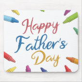Crayons Happy Vaderdag Typografie | MUISMAT (Voorkant)