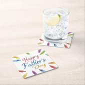 Crayons Happy Vaderdag Typografie | ONDERZETTER (Insitu)