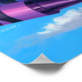 Crayons in de lucht, acrylverf poster (Hoek)