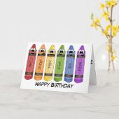 Crayons Kaart (Gele Bloem)