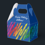 Crayons Kids Birthday Art Cute Colorful Bedankdoosjes<br><div class="desc">Het ontwerp van een feestdag voor de Cute crayons is geweldig voor een kunstfeest voor een eerste verjaardag of een peuter- of kinderfeestje! Kleurrijk en leuk met een regenboog van krijtjes!</div>