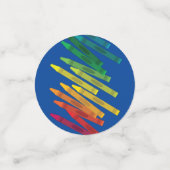 Crayons Kids Birthday Art Cute Colorful Confetti (Kleine voorkant)