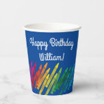 Crayons Kids Birthday Art Cute Colorful Papieren Bekers<br><div class="desc">Het ontwerp van een feestdag voor de Cute crayons is geweldig voor een kunstfeest voor een eerste verjaardag of een peuter- of kinderfeestje! Kleurrijk en leuk met een regenboog van krijtjes!</div>