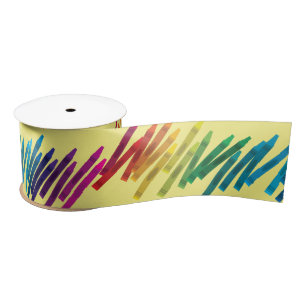 Crayons Kids Birthday Art Cute Colorful Satijnen Lint