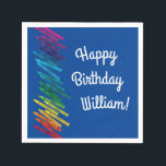 Crayons Kids Birthday Art Cute Colorful Servet<br><div class="desc">Het ontwerp van een feestdag voor de Cute crayons is geweldig voor een kunstfeest voor een eerste verjaardag of een peuter- of kinderfeestje! Kleurrijk en leuk met een regenboog van krijtjes!</div>