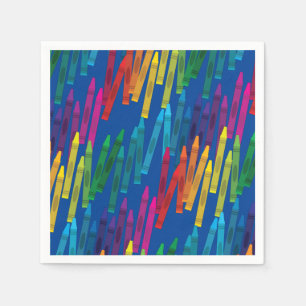 Crayons Kids Birthday Art Cute Colorful Servet