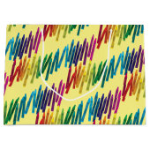 Crayons Kids Birthday Art Large Gift Bag Groot Cadeauzakje (Voorkant)