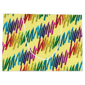 Crayons Kids Birthday Art Large Gift Bag Groot Cadeauzakje (Achterkant)