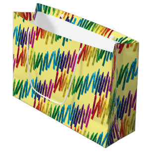 Crayons Kids Birthday Art Large Gift Bag Groot Cadeauzakje