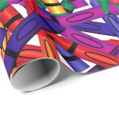 Crayons Kids Birthday Crayon Wrap Cadeaupapier (Rol Hoek)