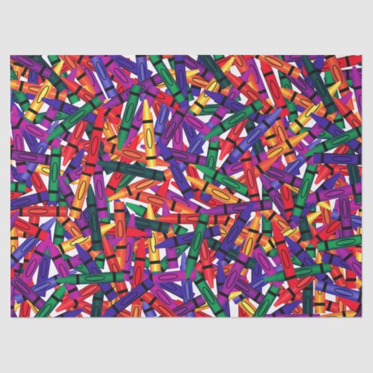 Crayons Kinder Crayon Ontworpen achtergrond Tissuepapier (Voorkant)