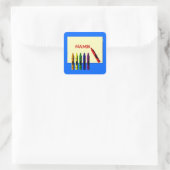 Crayons Kleur Mijn Naam Blauwe Sticker (Tas)