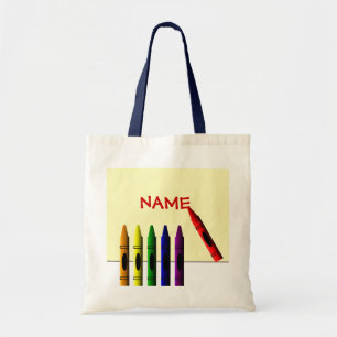 Crayons Kleur mijn naam Kinder Canvas tas