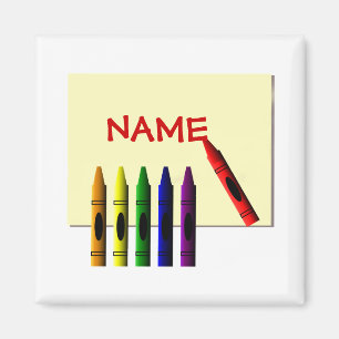 Crayons Kleur mijn naam Magnet