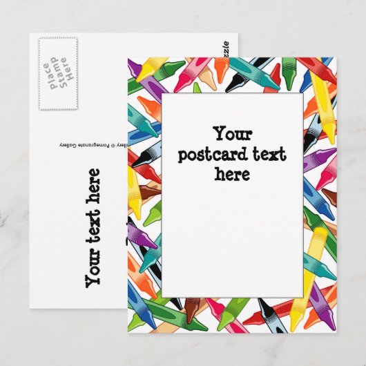 Crayons Lijst Briefkaart (Voorkant / Achterkant)