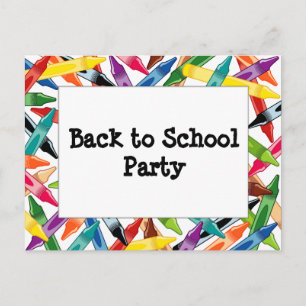 Crayons Lijst Uitnodiging Briefkaart