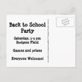 Crayons Lijst Uitnodiging Briefkaart (Achterkant)