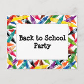 Crayons Lijst Uitnodiging Briefkaart (Voorkant)