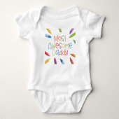 Crayons Meest Geweldige papa Typografie | Bodysuit (Voorkant)